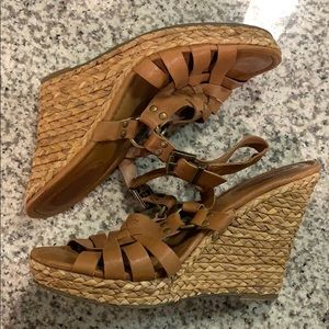 Brown Corso Como Wedge Sandals